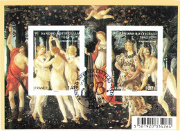 FRANCE 2010 BLOC OBLITERE 1ER JOUR SUR FRAGMENT SANDRO BOTTICELLI - F 4518 - - Afgestempeld