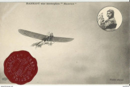 HANRIOT SUR MONOPLAN HANRIOT CACHET DE CIRE GRAND MEETING D'AVIATION LE HAVRE TROUVILLE AOUT 1910 - Fliegertreffen