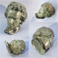 ° TETE BEETHOVEN EN METAL @ Musique Compositeur Statue Musicien - Metall