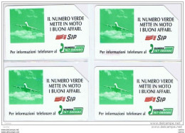 4  USATE:   £. 5.000x2 + £. 10.000x2  -  31.12.1995  -  IL  NUMERO  VERDE  AEREO  -  QUESTE. - Publiques Figurées Ordinaires