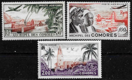 Comores 1950 - Yvert N° PA 1/3 - Michel N° 32/34 ** - Airmail