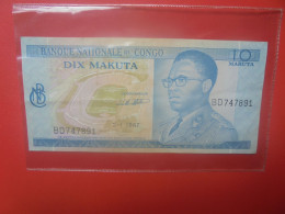 CONGO 10 MAKUTA 1967 Circuler (B.33) - Demokratische Republik Kongo & Zaire