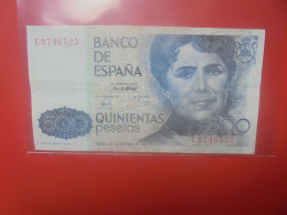 ESPAGNE 500 PESETAS 1979 Circuler (B.33) - [ 4] 1975-…: Juan Carlos I.