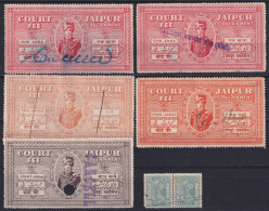 F-EX49773 INDIA UK ENGLAND FEUDATARY STATE REVENUE JAIPUR COURT FEE.  - Andere & Zonder Classificatie