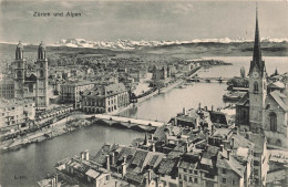 SUISSE - Zurich Und Alpen - Vue Générale - Vue Sur Une Partie De La Ville - Carte Postale Ancienne - Zürich