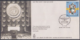 Inde India 2008 FDC Human Rights, Mahatma Gandhi, Abraham Lincoln, Mother Teresa, Martin Luther King, First Day Cover - Altri & Non Classificati