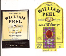 Etiquettes  WILLIAM PEEL: Islay Cask Finish 7 Ans D'âge Et Olf Finestt Scotch Whisky - - Whisky