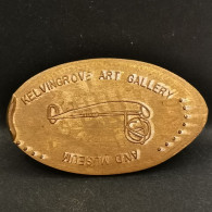 PIECE ECRASEE MUSEE DE KELVINGROVE ECOSSE / ELONGATED COIN SCOTLAND - Monete Allungate (penny Souvenirs)