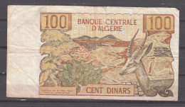 BILLETE DE ARGELIA DE 100 DINARS DE 1970 - Algérie