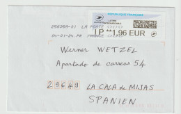 FS1849 / FRANKREICH - Brief Nach Spanien Mit Automatenmarke Zum Europatarif 2024 - Storia Postale