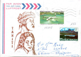 POLYNESIE AFFRANCHISSEMENT COMPOSE SUR LETTRE POUR LA FRANCE 1981 - Covers & Documents