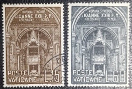 VATICAN. Y&T N°287/288. USED. OUVERTURE DU SYNODE DIOCÉSAIN ROMAIN. T.B... - Used Stamps
