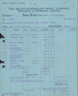 The Belgo-Australian Wool Company Richard Fuhrmann Limited - Fattura 1922 - Australia