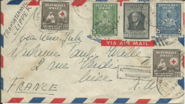 HAITI LETTRE PAR AVION  1.80$ PORT AU PRINCE¨POUR NICE ( ALPES MARITIMES ) DE 1948 LETTRE COVER - Haiti