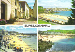 SCENES FROM ST. IVES, CORNWALL, ENGLAND. Circa 1982 USED POSTCARD Ms6 - St.Ives