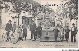 CAR-AABP10-78-0814 - SARTROUVILLE - Place Nationale - Publicite Chocolat-Vinat - ELD - Sartrouville