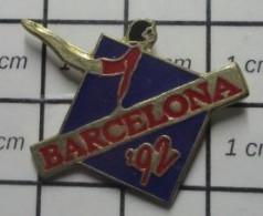 3617 Pin's Pins / Beau Et Rare / JEUX OLYMPIQUES / BARCELONA 92 GYMNASTIQUE FELMININE POUTRE - Olympische Spiele