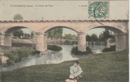 MO 26-(32) FLEURANCE - LE PONT DU GERS - CARTE COLORISEE - 2 SCANS - Fleurance