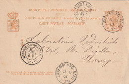 LUXEMBOURG - Entiers Postaux - Le 05/09/1881 - Entiers Postaux