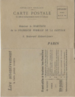 CARTE POSTALE POUR LA PHARMACIE NORMALE DE LA BASTILLE 6 BLD RICHARD LENOIR PARIS   VOIR SCAN POUR ETAT - Sonstige & Ohne Zuordnung