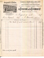 FACTURE.49.ANGERS.DROGUERIE.HUILES & GRAISSES.A.FOUCHÉ & A.COURAULT RUES THIERS & DES LUISETTES. - Perfumería & Droguería