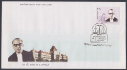 Inde India 2004 FDC M.C. Chagla, Jurist, Diplomat, First Day Cover - Other & Unclassified