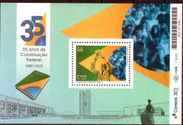 Brasil - Brazil 2023 ** 35 Years Of The Federal Constitution. Flag. Emblematic Buildings. - Neufs