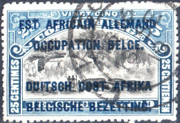 RUANDA-URUNDI, AFRICA TEDESCA ORIENTALE, OCCUPAZIONE BELGA, 1916, USATI Mi:DR-OA OC4, Scott:DR-OA N20, Yt:RW-U 31 - Usados