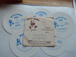 (Publicité BANANIA - Disques Souples) - DISCO-BANA - Pochette + 5 Disques 45 Tours  (diamètre 15,5 Cm) .......voir Scans - Autres & Non Classés