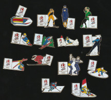 77700-lot De 14 Pin's.Jeux Olympiques Albertville.ski.sport D Hiver. - Jeux Olympiques