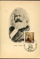 X0286 Germany Ddr, Maximum 1953, Karl Marx, Karl Marx Reads From His Work “Capital” Mi-348 - Karl Marx