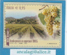 USATI ITALIA 2015 - Ref.1283A "VINI DOCG: Asolo Prosecco Superiore" 1 Val. - - 2011-20: Oblitérés