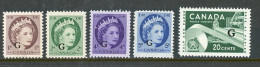 Canada MNH 1955-56 OVERPRINTED "Wilding Portrait" - Sovraccarichi