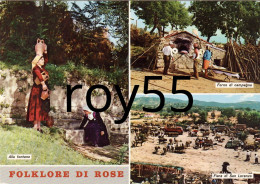 Calabria-cosenza-rose Vedute Vedutine Folklore Di Rose Fiera Di San Lorenzo Alla Fontana Forno Di Campagna Fine Anni 60 - Andere & Zonder Classificatie