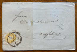 AUSTRIA - 2 K Giallo Su Lettera A Stampa Da WIEN 30/6/ 1864  Per  WOLFSBERG - Familles Royales