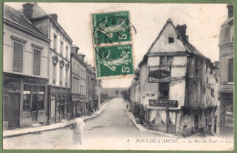 CPA  - EURE - PONT DE L'ARCHE - LA RUE DU PONT - Petite Animation, Commerces - Pont-de-l'Arche