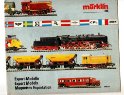 Catalogue Export Models Maquettes Exportation Marklin H0 1990/91 Soit 32 Pages - Französisch