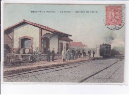 BRAY-sur-SEINE: La Gare, Arrivée Du Train - Très Bon état - Bray Sur Seine