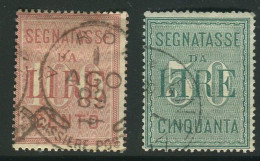 REGNO 1884 SEGNATASSE SERIE CPL. ANNULLATA - Taxe