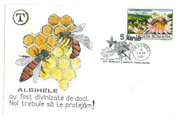 COV 995 - 3111-a HONEY BEE, Romania - Cover - Used - 1994 - Cartas & Documentos