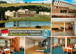 73722078 Bad Steben Sanatorium Franken Kurklinik Panorama Speisesaal Foyer Aufen - Bad Steben