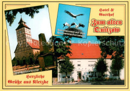 73708033 Kletzke Hotel Gasthof Zum Alten Quitzow Kirche Storchennest Kletzke - Glöwen