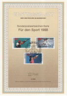 Germany Deutschland 1988-03 Fur Den Sport, Shooting, Figure Skating, Athletics, Hammer Throw, Olympic Games, Berlin - 1981-1990