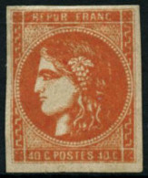 ** N°48 40c Orange - TB - 1870 Bordeaux Printing