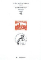 Blackprint PTM 10 Czech Republic Post Museum Anniversary 1998 THE NUMBER OF THE BLACKPRINT IS DIFFERENT! - Gravures