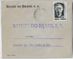 1956 Bank Of Brazil Cover Sent From São Paulo Agency Bariri To Pelotas Stamp Joaquim Eugênio Gomes Da Silva - Covers & Documents