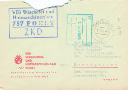 DDR Brief ZKD 1965 DHZ Wäscherei Und Hutmaschinenbau Forst - Service Central De Courrier