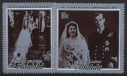 Aitutaki 1972 Königin Elisabeth II. Silberhochzeit 44/45 Postfrisch - Aitutaki