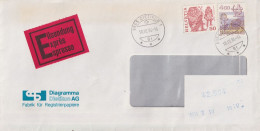 Express Brief  "Diagramma, Registrierpapiere, Dietikon"        1984 - Lettres & Documents