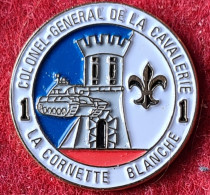 SUPER PIN'S MILITARIA : COLONEL GENERAL Du 1er REGIMENT De CAVALERIE, Diamètre 2,2cm: - Militaria